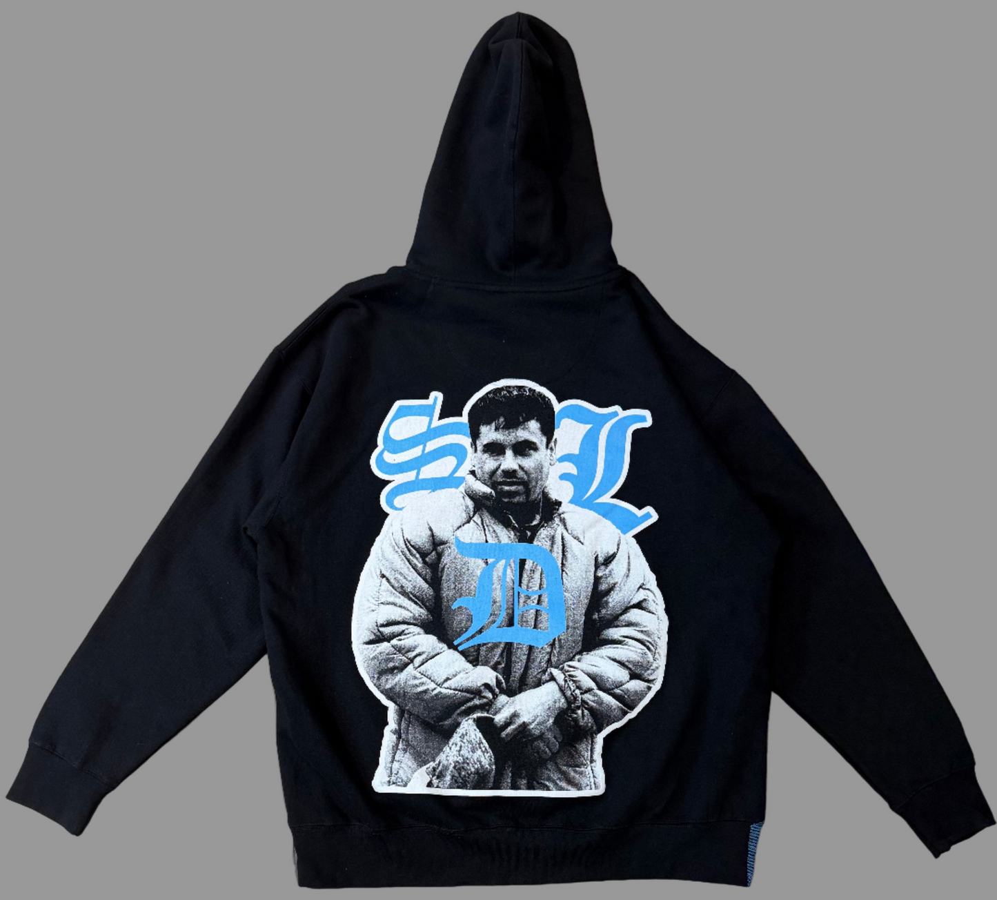 SDL HOODIE BLUE CHAPO REALISTIC PRINT