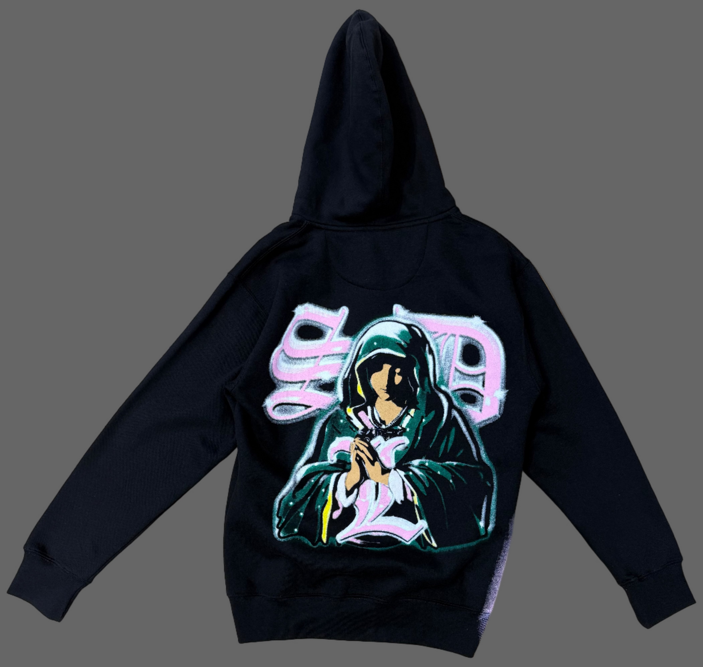 PINK SDL GRAPHIC ZIPUP VIRGIN MARY