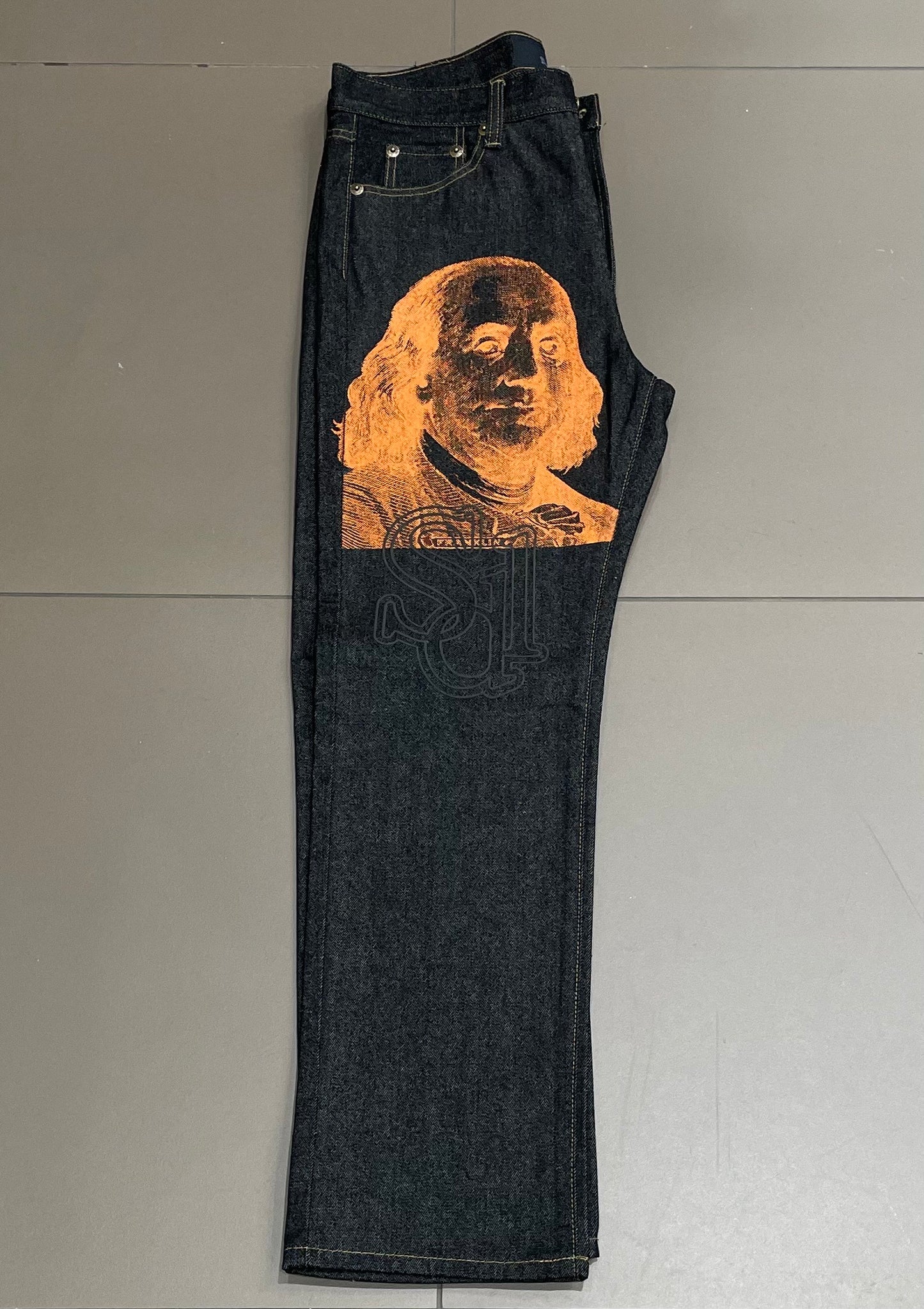 Black Denim/Orange SDL Jeans