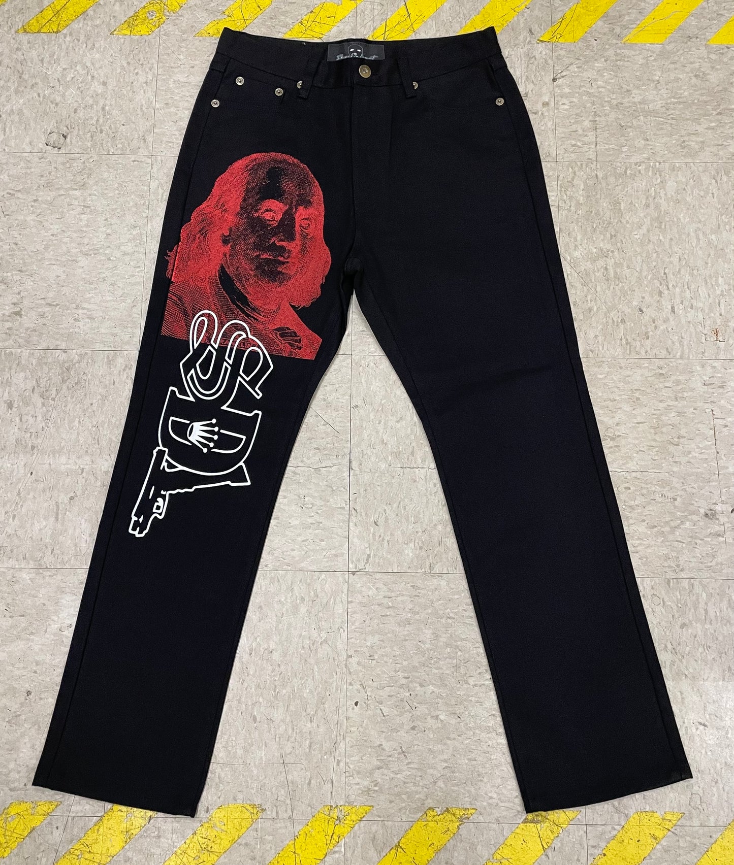 Jet Black/Red Benji SDL Jeans