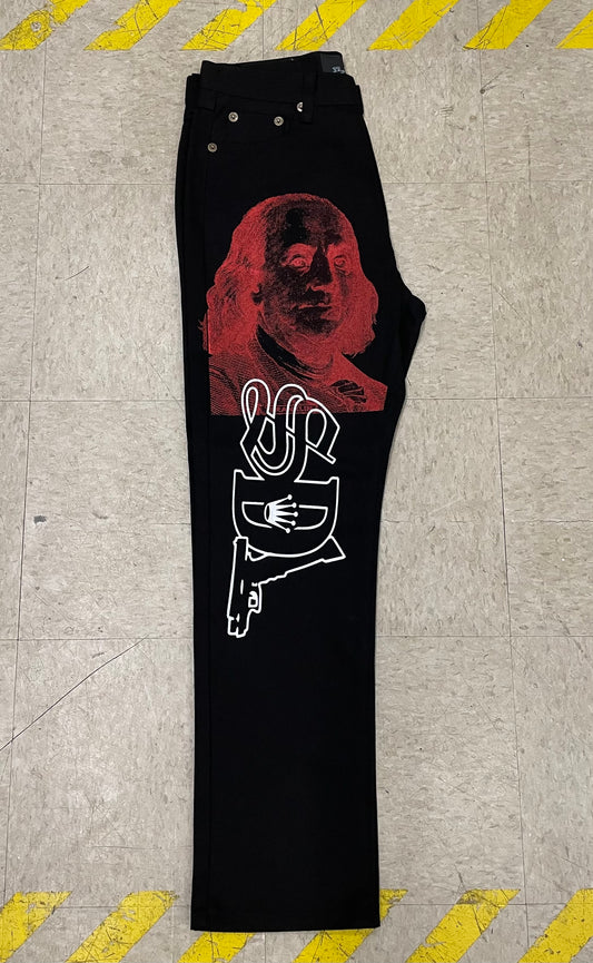 Jet Black/Red Benji SDL Jeans