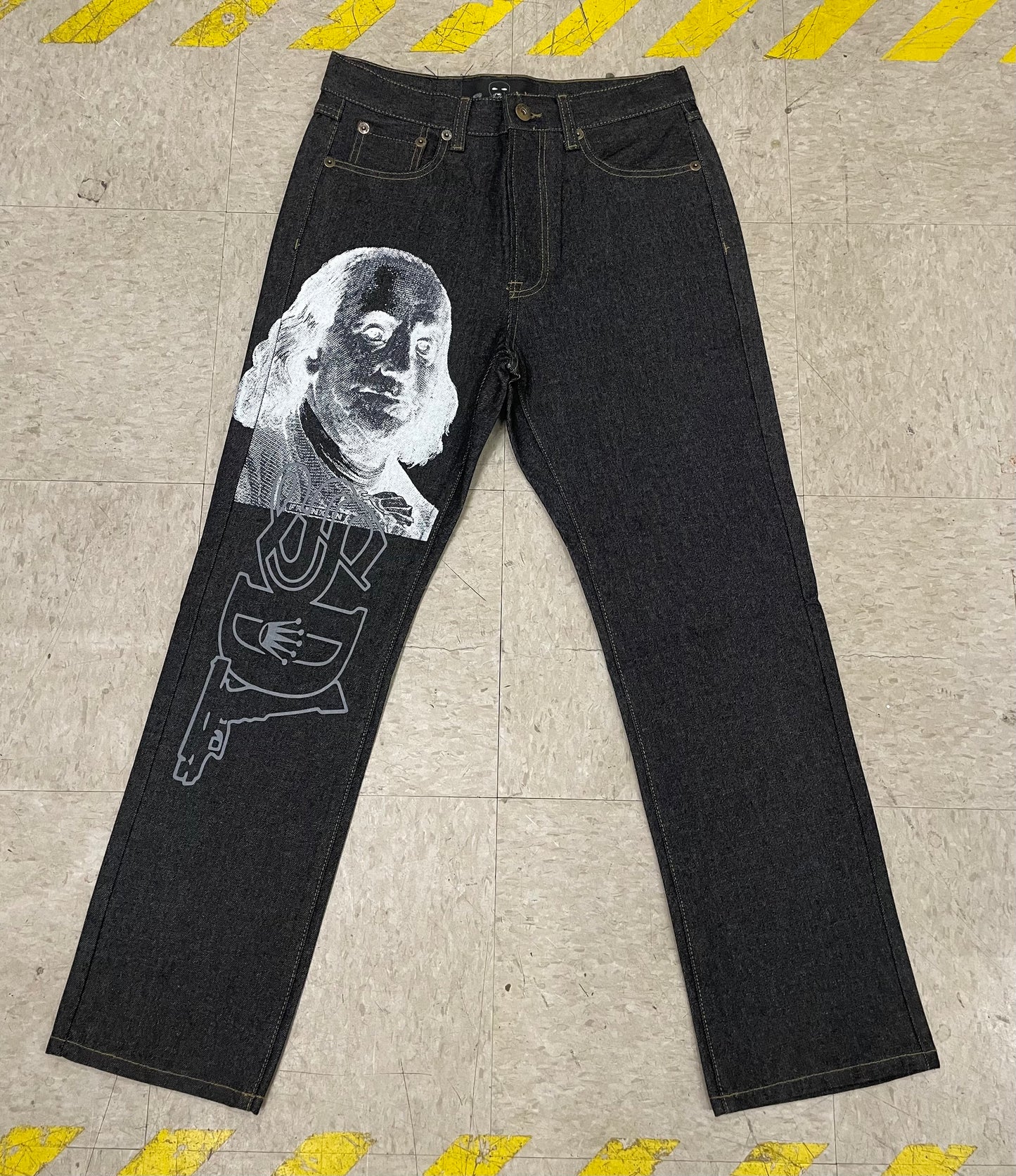 Black Denim/White Benji SDL Jeans