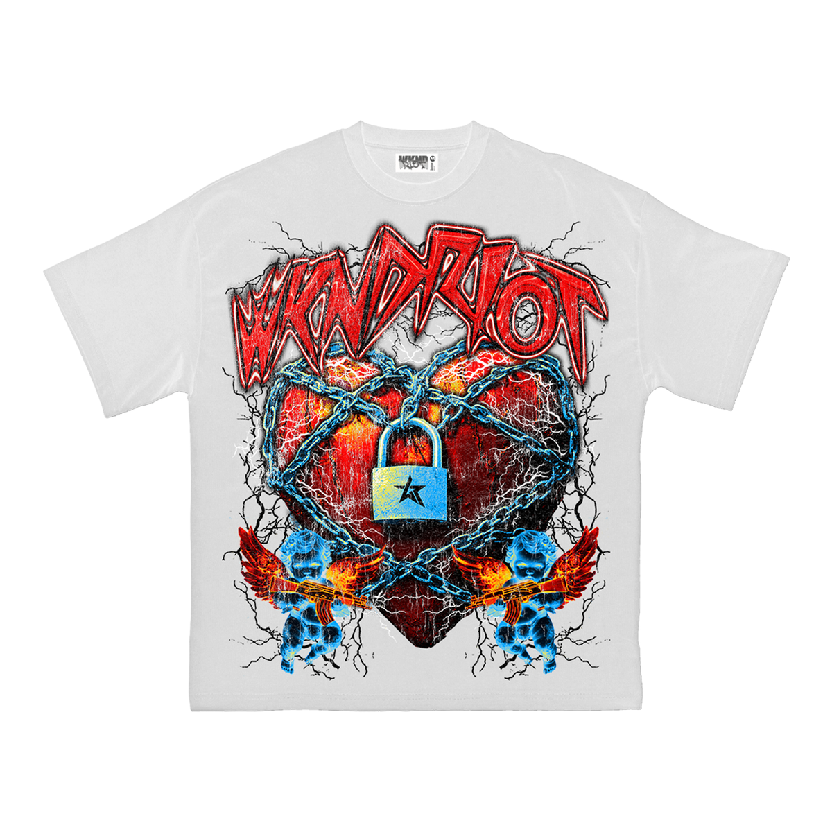 White Protected Love Wknd Riot Tee