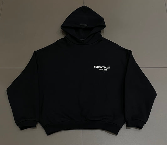 Black/White Essential Hoodie