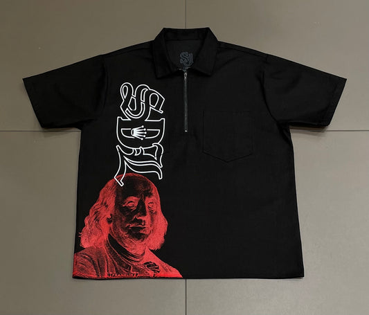 Black/Red SDL Ben Davis Half Zip