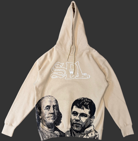CREAM SDL DOUBLE PRINT HOODIE