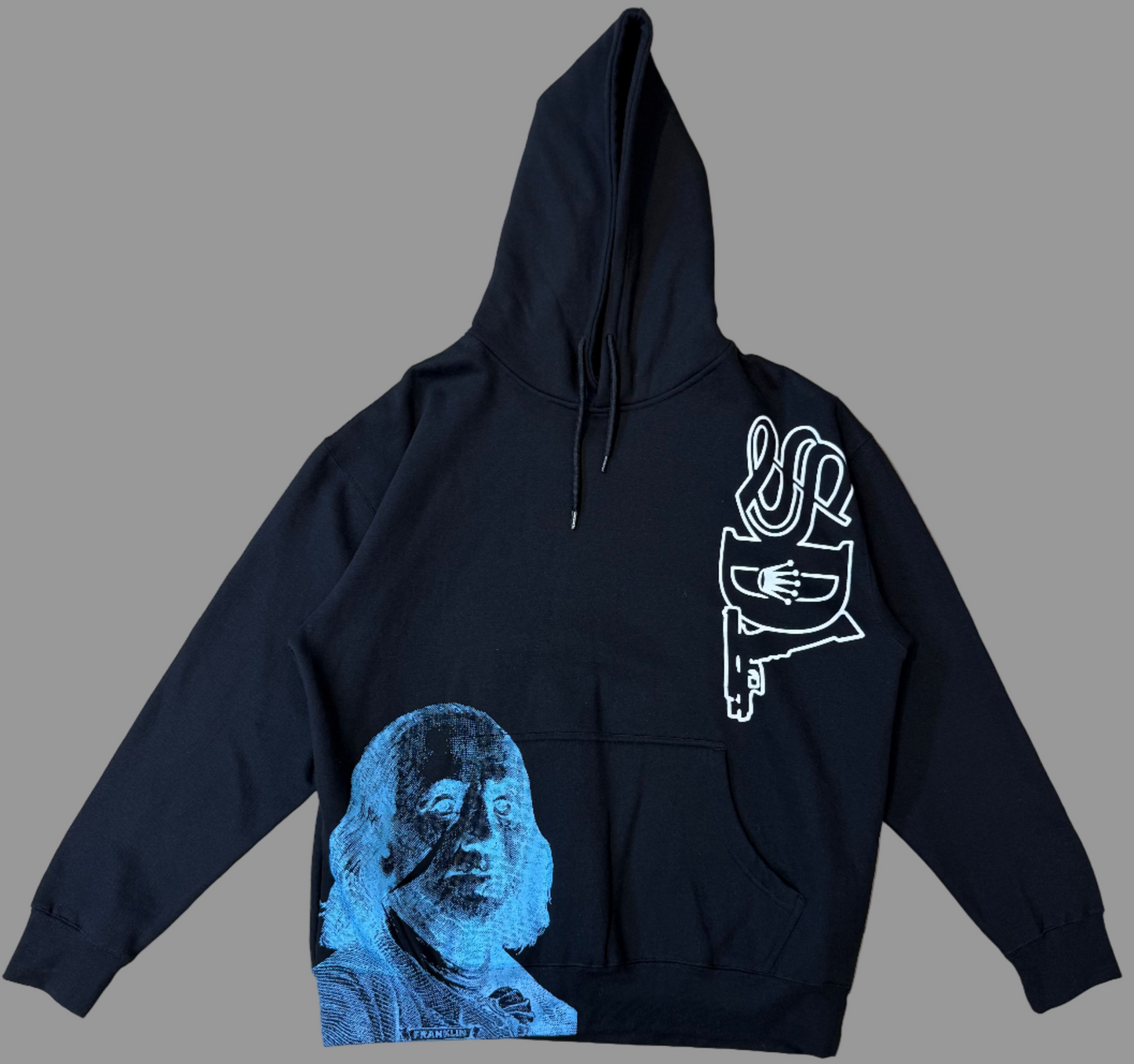 SDL HOODIE BLUE CHAPO REALISTIC PRINT