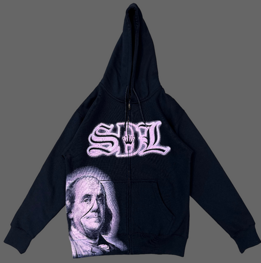 PINK SDL GRAPHIC ZIPUP VIRGIN MARY