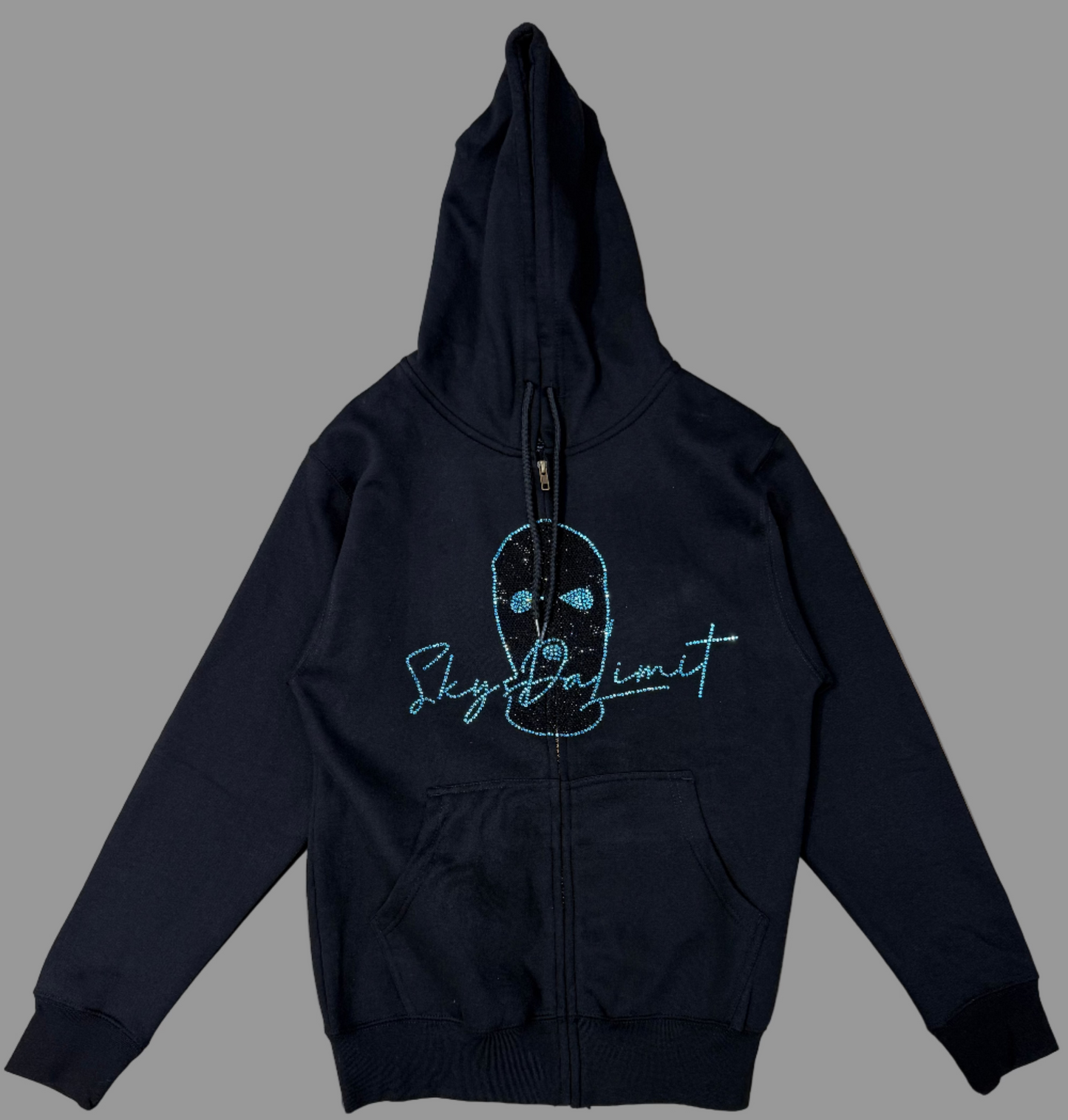 SDL RHINESTONE ZIPUP BLUE CHAPO