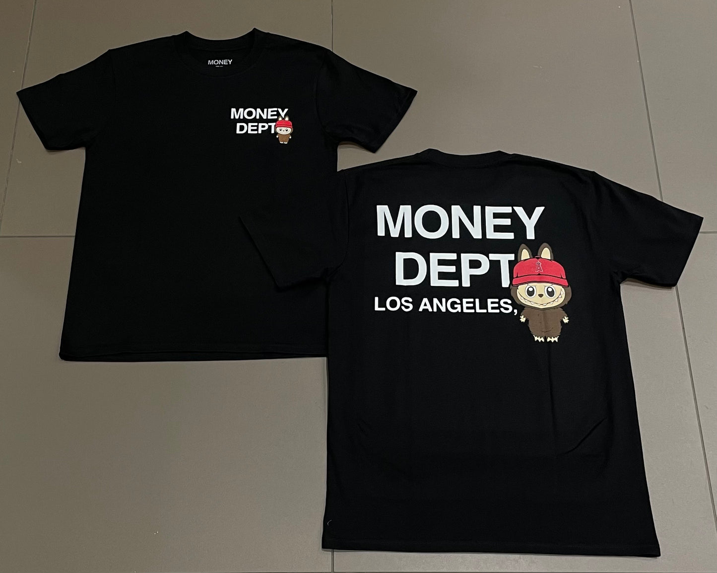 Black Angels Labubu Money Dept Tee
