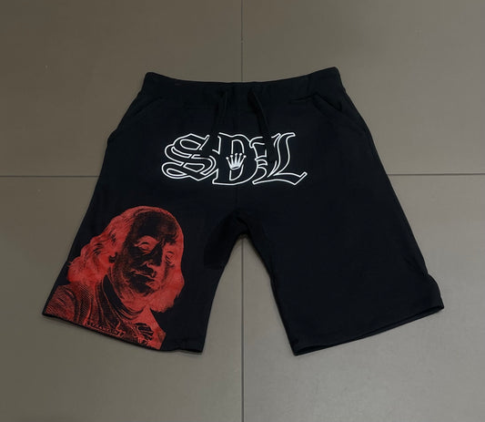 Black/Red SDL Shorts