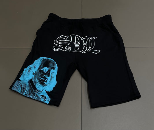 Black/Blue SDL Shorts