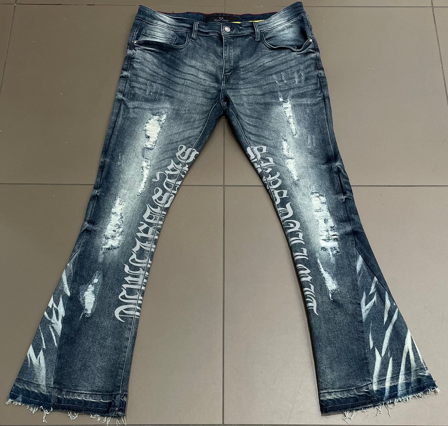 Washed Blue SDL Flare Jeans