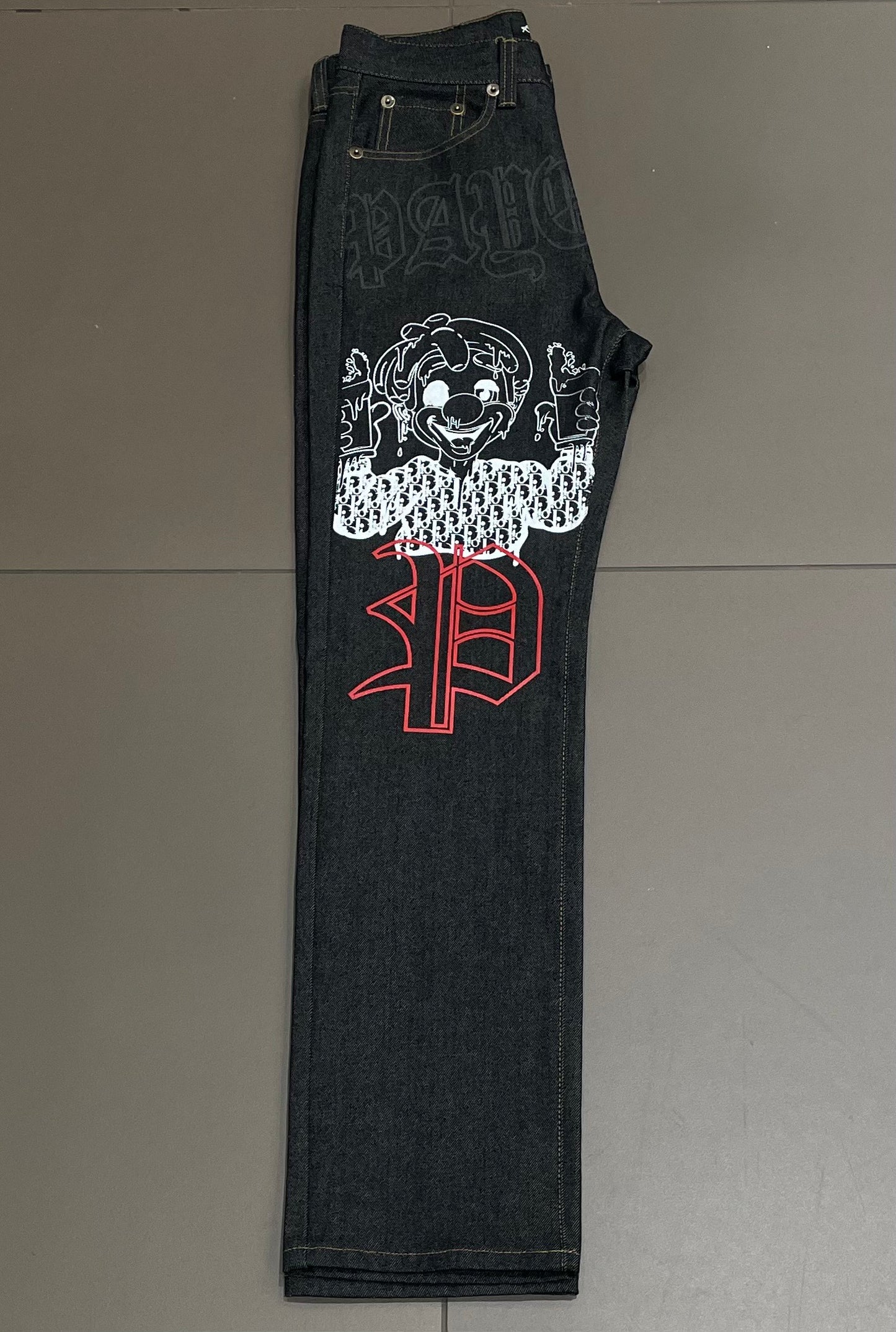 Black Denim/Red Payonazo Jeans