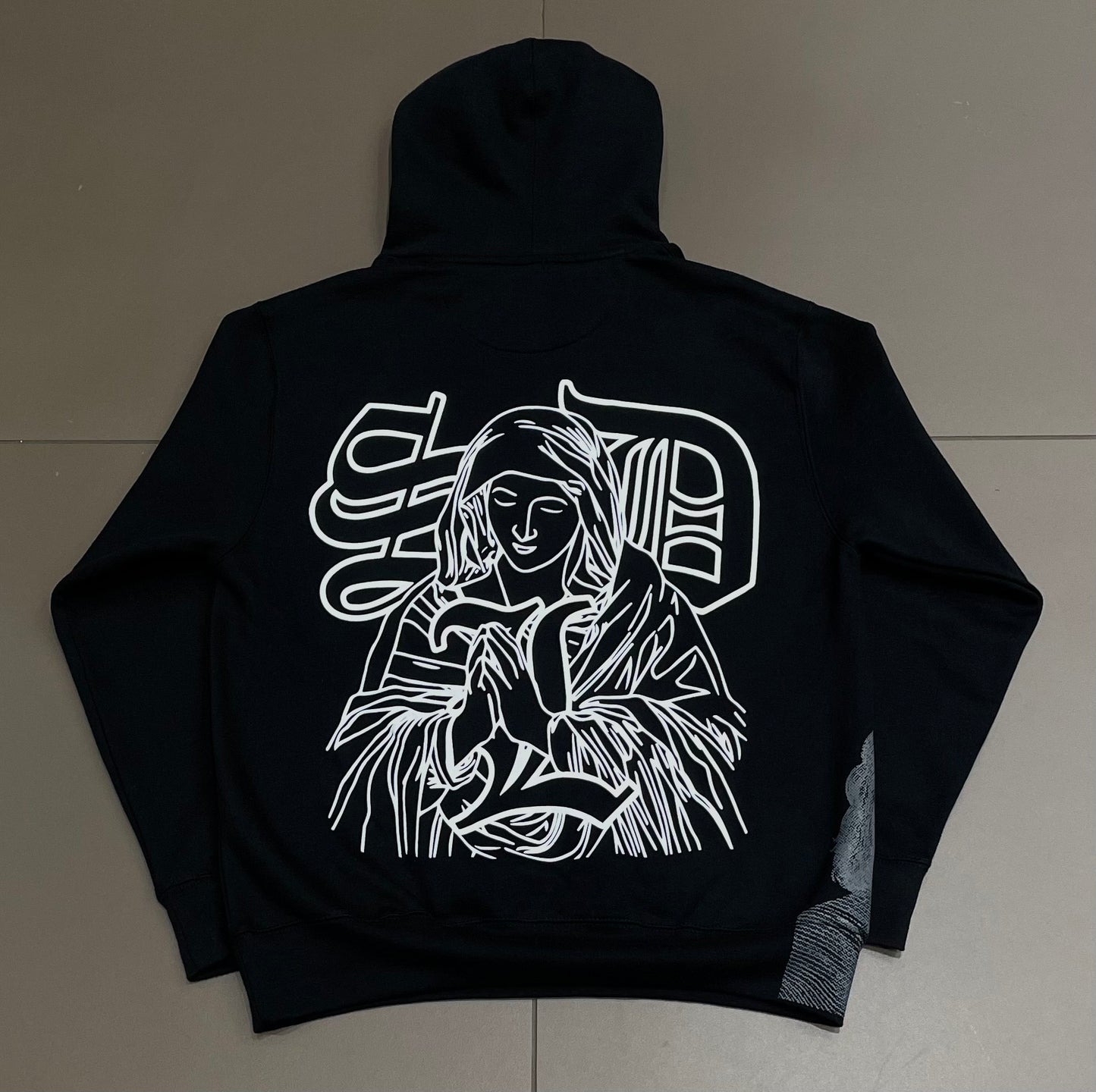 Black/White Virgin Mary SDL Hoodie