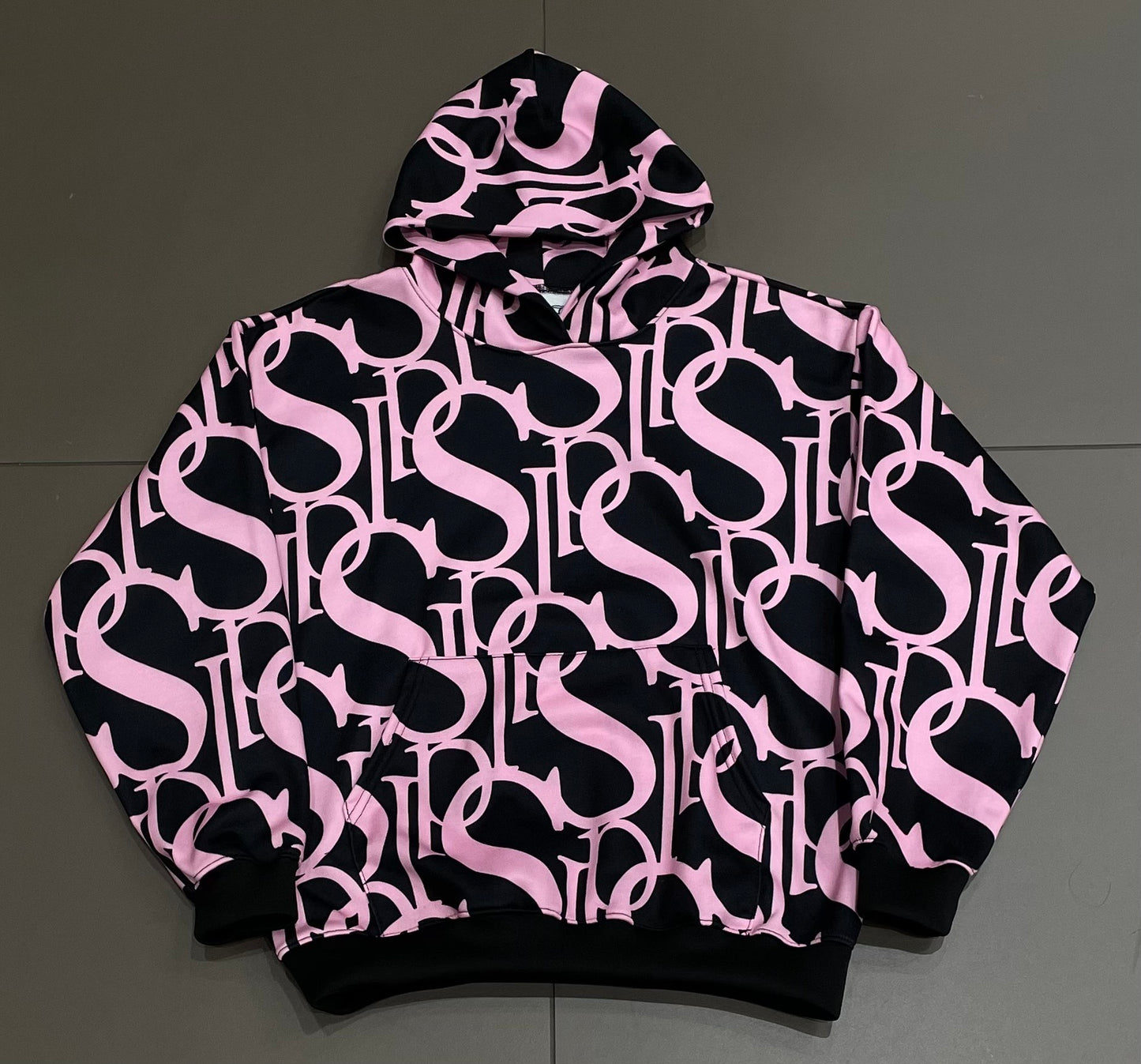 Black/Pink SDL Print Hoodie