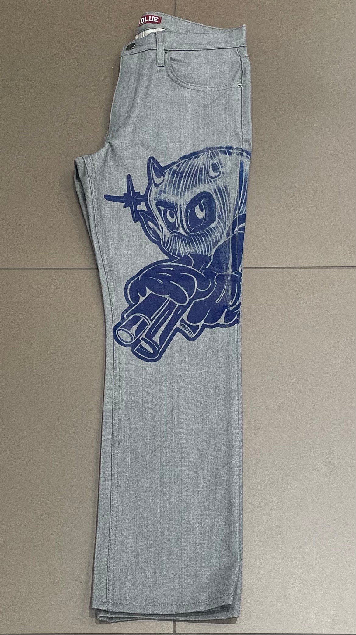 Grey/Blue Badways Jeans