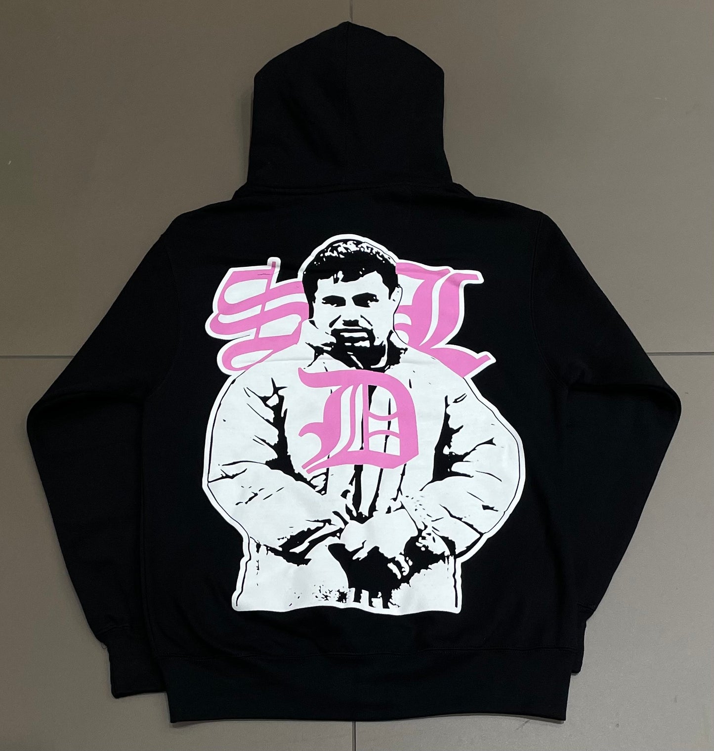 Black/Pink Chapo SDL Rhinestone Zipup