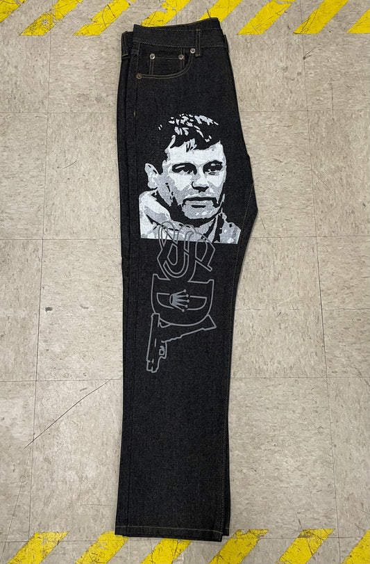 Black Denim/White Chapo SDL Jeans