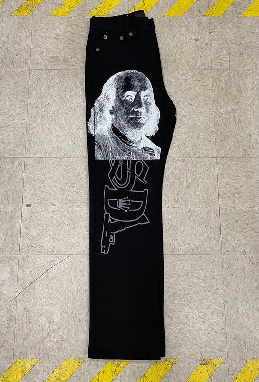 Jet Black/White Benji SDL Jeans
