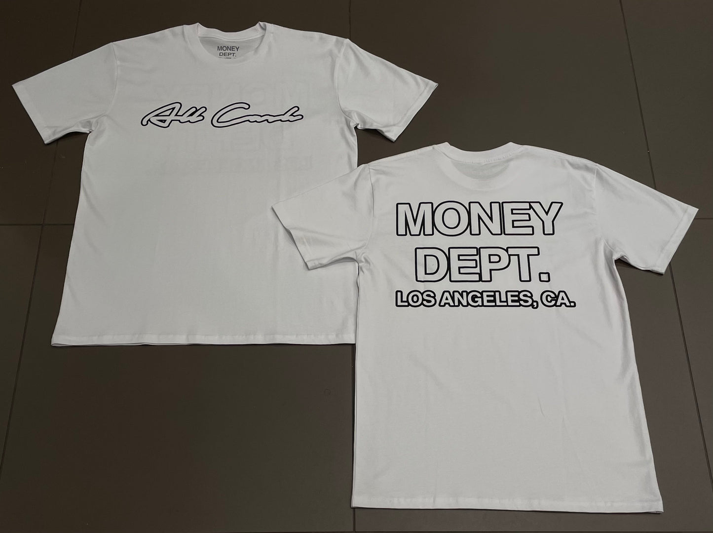 White All Cash x Money Dept Tee