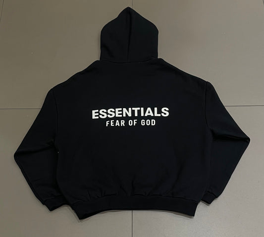 Black/White Essential Hoodie